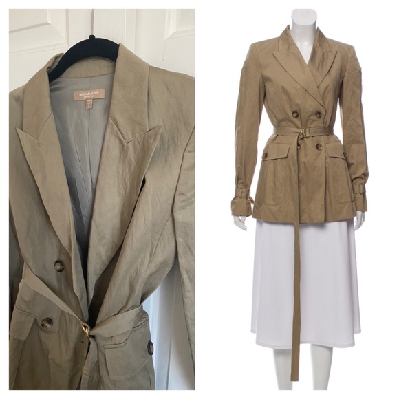 Michael Kors Collection camel trench coat jacket - Picture 1 of 4